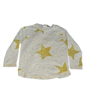 Zara Gray and Yellow Star Long Sleeve Tee